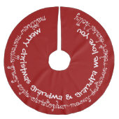 お洒落でパーソナライズな孫の名前の祖父母 ブラッシュドポリエステルツリースカート (正面)