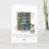 お洒落でビクトリアンな家のクリスマスカード シーズンカード (裏面)