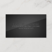 お洒落でモダンでエレガントで黒い名刺 名刺 (裏面)
