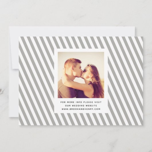 お洒落でモダンな写真の保存日付|の黒 セーブザデート (裏面)