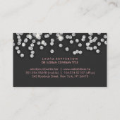 お洒落でモダンな銀製のダイヤモンド 名刺 (裏面)