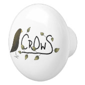 お洒落で初期のなカラスの単語の芸術の引出しのノブ セラミックノブ (右)