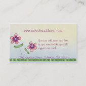 お洒落で小さい花のかわいい名刺 名刺 (裏面)