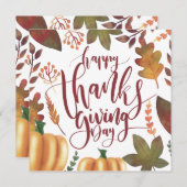 お洒落で幸せな感謝祭日|の招待状 招待状 (正面/裏面)