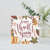 お洒落で幸せな感謝祭日|の招待状 招待状 (スタンド正面)