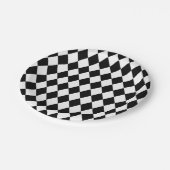 お洒落で白い道化師のダイヤモンドパターン ペーパープレート (アングル)