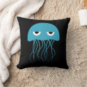 お洒落で青いくらげの漫画 クッション (ブランケット)