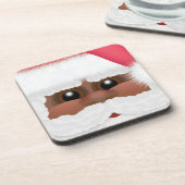 お洒落で黒いですかアフリカ系アメリカ人のサンタクロース コースター (左側)