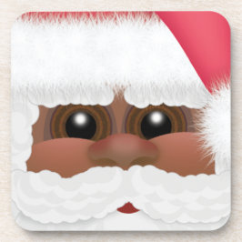 お洒落で黒いですかアフリカ系アメリカ人のサンタクロース コースター