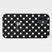 お洒落で黒い水玉模様 Case-Mate iPhoneケース (裏面(横))