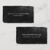 お洒落で黒い黒板のヴィンテージの名刺 名刺 (正面/裏面)