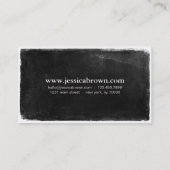 お洒落で黒い黒板のヴィンテージの名刺 名刺 (裏面)
