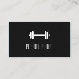 お洒落で黒くモダンなフィットネスのパーソナルトレーナー 名刺