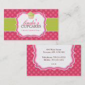 お洒落で、かわいいカップケーキの名刺 名刺 (正面/裏面)