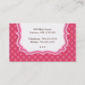 お洒落で、かわいいカップケーキの名刺 名刺 (裏面)