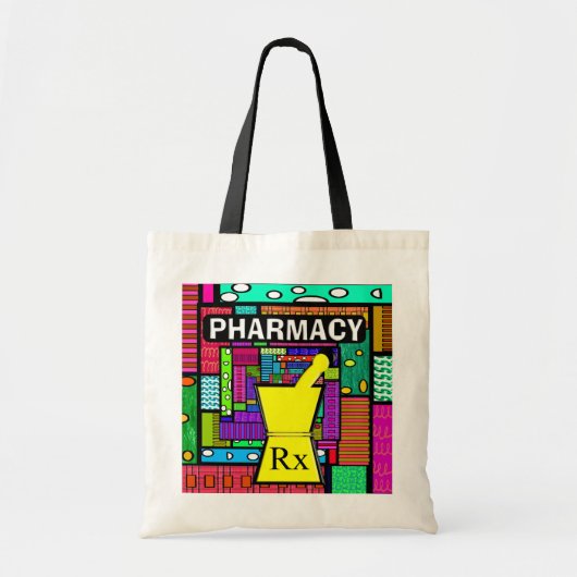 お洒落で、アートな薬学のトート トートバッグ (正面)