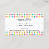 お洒落で、カラフルなベーカリー 名刺 (裏面)