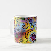 お洒落で、カラフルな雪片のマグ コーヒーマグカップ (正面左)