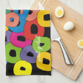 お洒落で、ファンキーな芸術の台所タオル キッチンタオル (四つ折り)