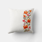 お洒落とエレガントオレンジ色の花と果実 クッション (裏面)