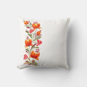 お洒落とエレガントオレンジ色の花と果実 クッション (正面)