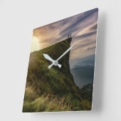お洒落とスタイリッシュ最高のWall Clock スクエア壁時計 (傾斜)