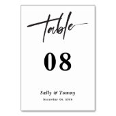 お洒落とスタイリッシュ：究極の結婚こと テーブルナンバー (裏面)