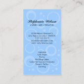 お洒落なさくらんぼのカップケーキのベーカリー 名刺 (裏面)