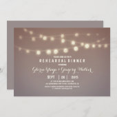 お洒落なひもはリハーサルの夕食の招待をつけます 招待状 (正面/裏面)
