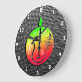 お洒落なアコースティックギター ラージ壁時計 (傾斜)