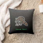 お洒落なアライグマ クッション (ブランケット)