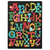 お洒落なアルファベットのクリップボード クリップボード (裏面)