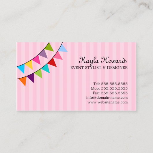 お洒落なイベントのスタイルを作ることおよびデザイン 名刺 (裏面)