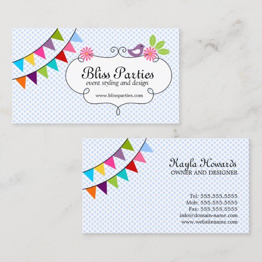 お洒落なイベントのスタイルを作ることおよびデザイン 名刺 (正面/裏面)