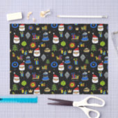 お洒落なオーナメントのモダンなお祝いのクリスマス 薄葉紙 (クラフト)