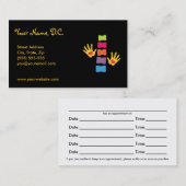 お洒落なカイロプラクティックのアポイントメントカード 予約カード (正面/裏面)