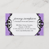 お洒落なカップケーキのシルエットの名刺 名刺 (裏面)