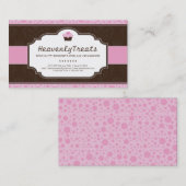 お洒落なカップケーキのベーカリーの名刺 名刺 (正面/裏面)