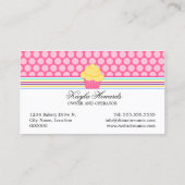 お洒落なカップケーキのベーカリー 名刺 (裏面)