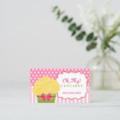 お洒落なカップケーキのベーカリー 名刺 (スタンド正面)