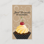 お洒落なカップケーキのベーカリー 名刺 (正面)