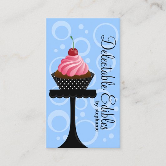 お洒落なカップケーキのベーカリー 名刺 (正面)