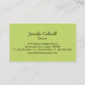 お洒落なカップケーキのベーカリー 名刺 (裏面)