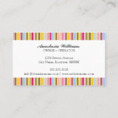 お洒落なカップケーキのベーカリー 名刺 (裏面)