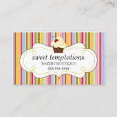 お洒落なカップケーキのベーカリー 名刺 (正面)