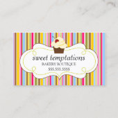 お洒落なカップケーキのベーカリー 名刺 (正面)