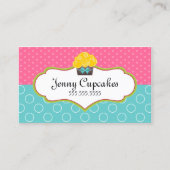 お洒落なカップケーキのベーキング 名刺 (正面)