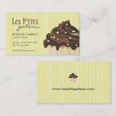 お洒落なカップケーキの名刺 名刺 (正面/裏面)