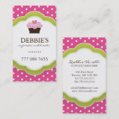 お洒落なカップケーキの名刺 名刺 (正面/裏面)