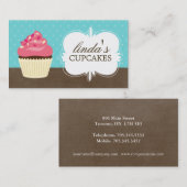 お洒落なカップケーキの名刺 名刺 (正面/裏面)